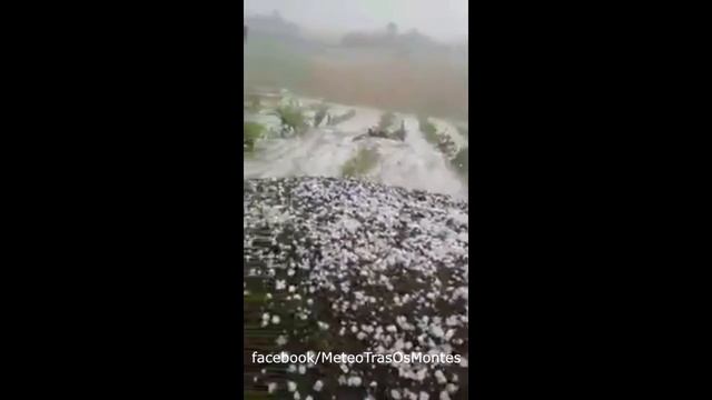 Hailstorm In Chaves, Portugal, July 13, 2018 | Крупный град в Шавише, Португалия, 13.07.2018