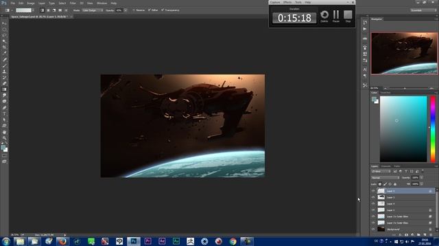 Space Salvage - Photoshop speedpainting - 30 minutes смотреть онлайн