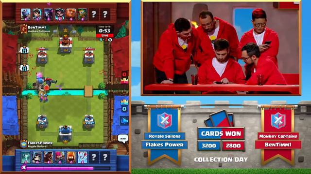 GAME 5 | FlakesPower vs BenTimm1 | Collection Day | Clash Royale YouTube All Star 5v5 Clan War смотреть онлайн