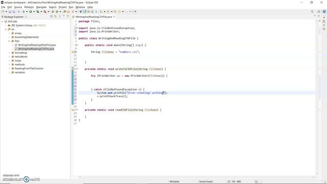 Java - Writing to a CSV file смотреть онлайн