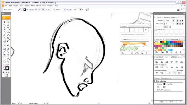 CH05- 02 Using The Brush Tool To Trace A Sketch смотреть онлайн