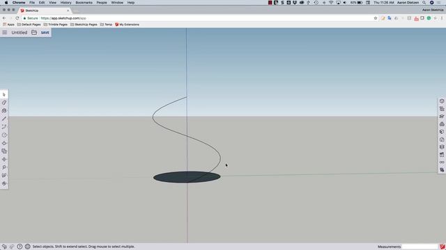 SketchUp Skill Builder: Modeling a Screw, Part 1 смотреть онлайн