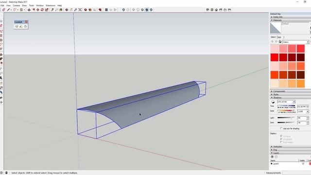 Creating a Frame and Skin Structure in SketchUp with Hidden Geometry and Curviloft смотреть онлайн