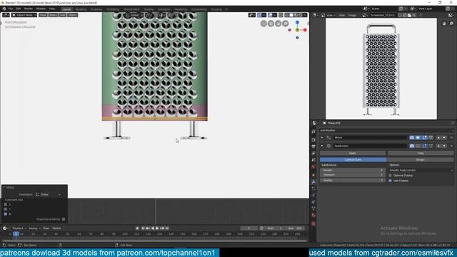 modeling the new apple mac pro in blender 2 8 смотреть онлайн