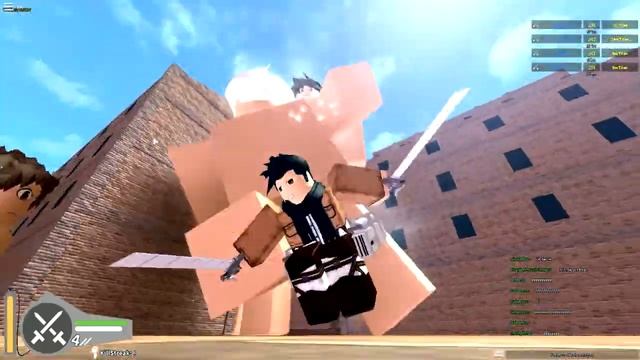 "ATTACK ON TITAN VS ROBLOX" (Attack on Titan in Roblox, Roblox Attack on Titan Anime Game, AOT) смотреть онлайн
