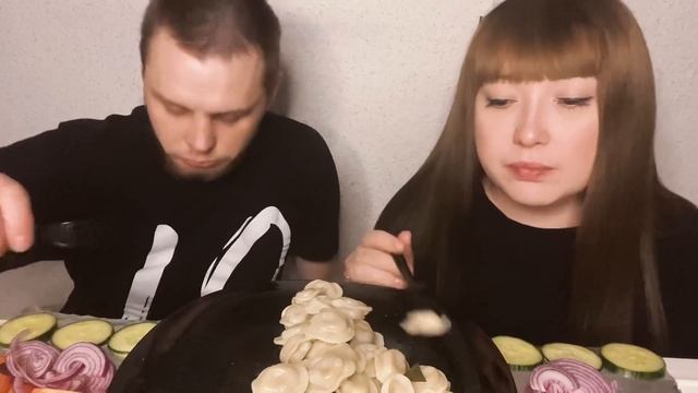 МУКБАНГ пельмени | MUKBANG Dumplings