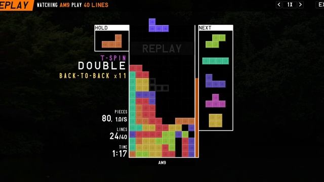TETR.IO – Cleared 40 LINES with only T-Spin Doubles смотреть онлайн