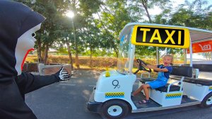 Диана и Даня стали таксистами - подвозят монстров. Манкиту