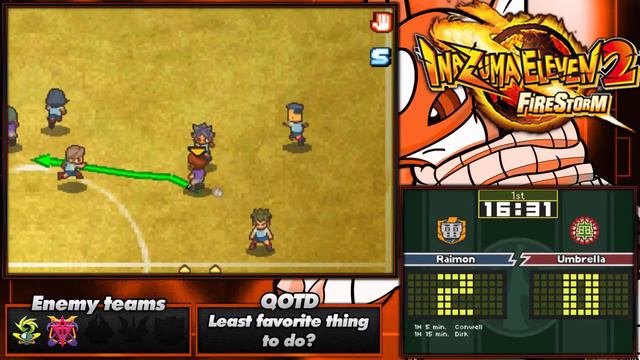 Inazuma Eleven 2 Firestorm EXTRA Episode 7 VS Street Sally's and Umbrella Junior! W/Dragon Blaze смотреть онлайн