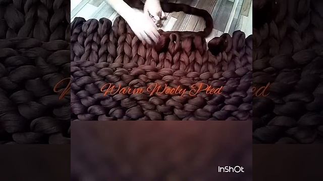 Вяжем объемный плед из 100% шерсти мериноса от WWPled (Теплый Шерстяной Плед) смотреть онлайн