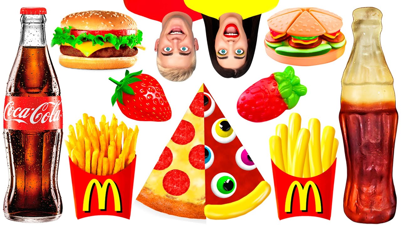 МАРМЕЛАДНАЯ ЕДА ПРОТИВ ОБЫЧНОЙ ЕДЫ ЧЕЛЛЕНДЖ смотреть онлайн