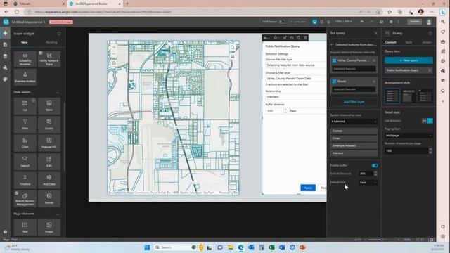 How to Configure the Query Widget with a Spatial Buffer in Experience Builder смотреть онлайн