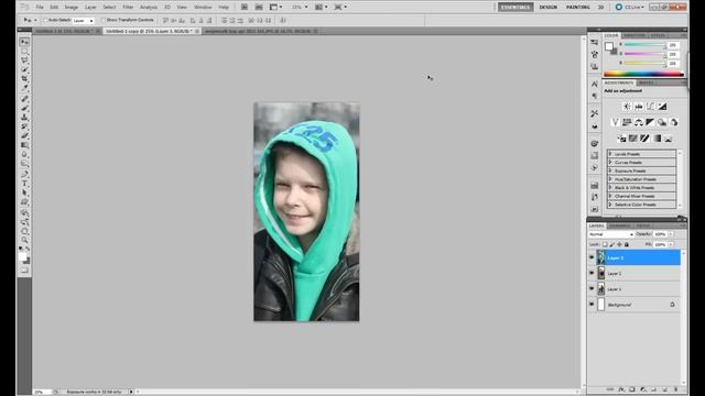 "Photoshop CS 5 Tutorial" making a "Tryptic" image. смотреть онлайн