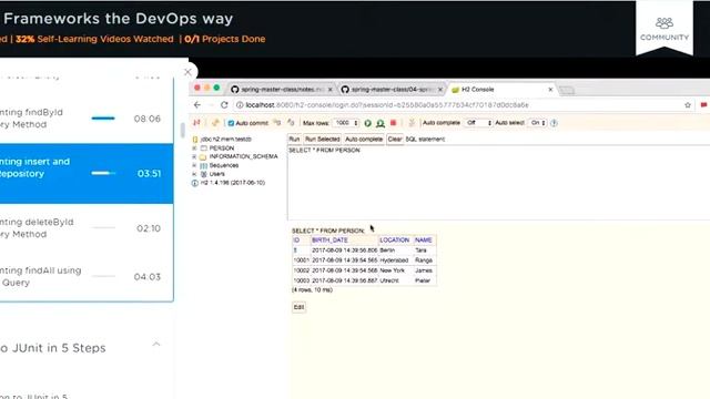 Phase-3 - Section-2.1 - Master Hibernate and JPA with Spring Boot in 100 Steps смотреть онлайн