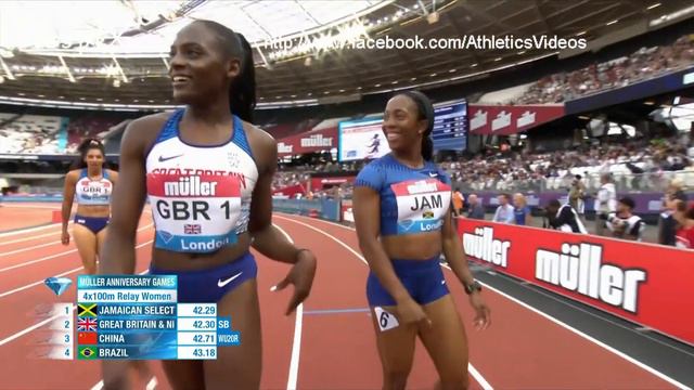 Shelly-Ann Fraser Pryce monstrous comeback, 4x100m London 2019 смотреть онлайн