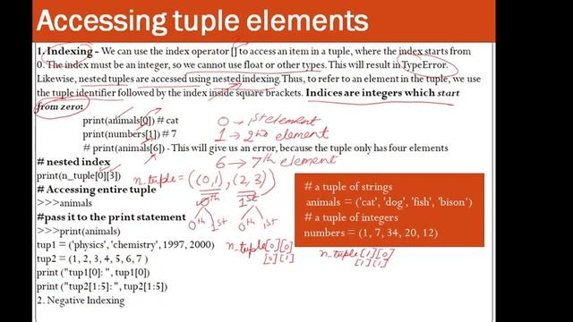 Python Tuples And Operations On Tuples смотреть онлайн