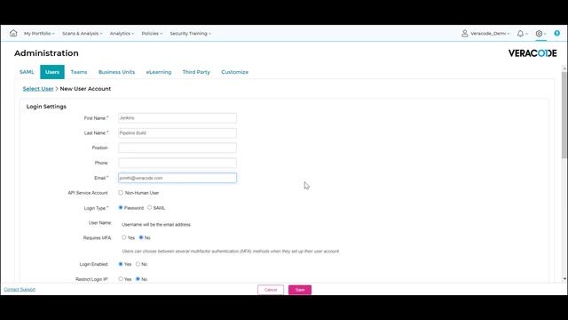 Create and Manage API Users in the Veracode Platform смотреть онлайн