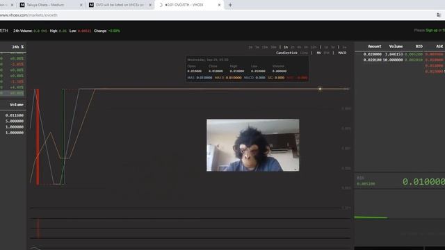 ICOVO (OVO) на бирже VHCEX смотреть онлайн