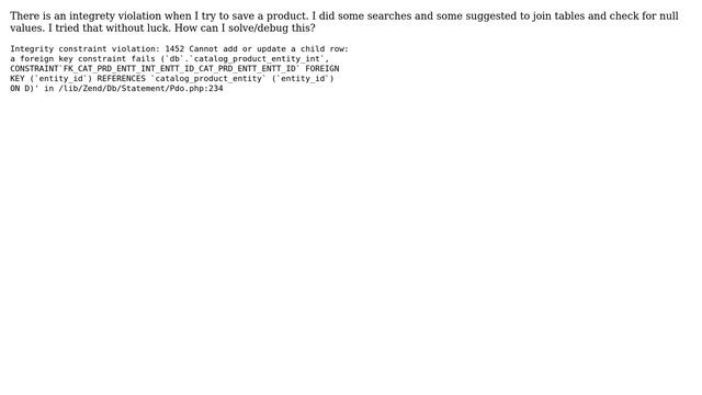 Magento: SQL error when trying to save product смотреть онлайн