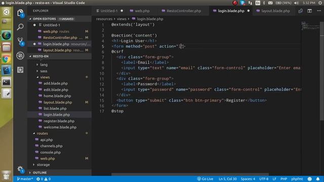 Laravel project #11 user Login смотреть онлайн