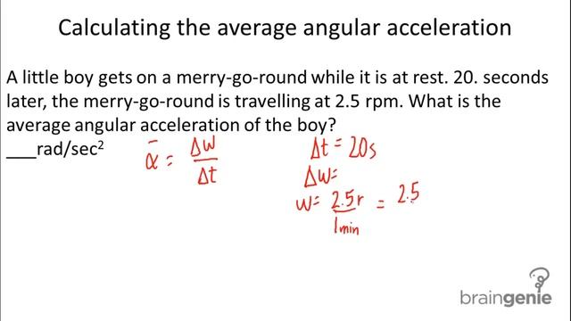 Physics 3.1.4.2 Calculating the average angular acceleration. смотреть онлайн