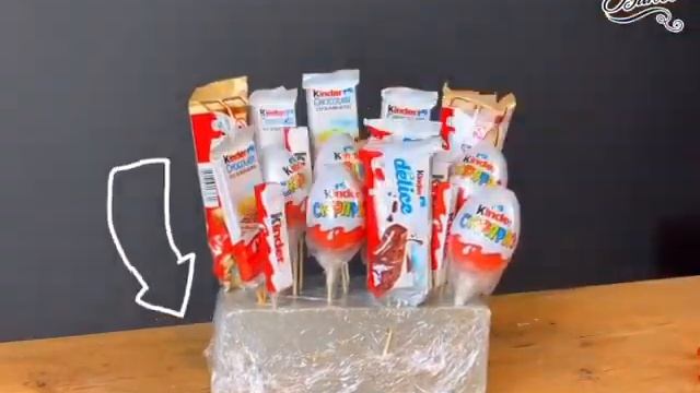 Сладкий подарок своими руками из kinder. Valentine's day смотреть онлайн