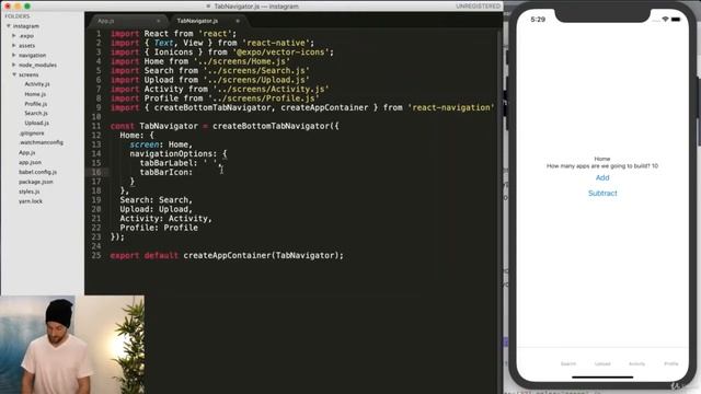 React Custom Tab Icons 1 смотреть онлайн