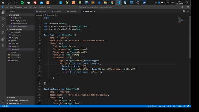Como crear una GraphQL API con PHP y MYSQL (4/7) смотреть онлайн