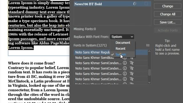 Find and replace fonts in Adobe Illustrator смотреть онлайн