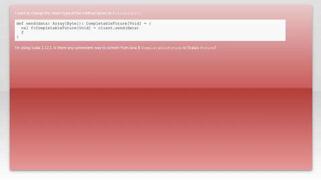 Convert CompletableFuture (Java 8) to Future (Scala) смотреть онлайн
