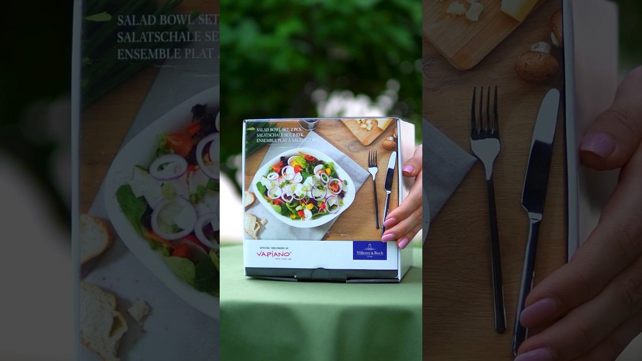 Набор из 2-х салатников объёмом 780 мл, выполненных из премиального фарфора #распаковка смотреть онлайн