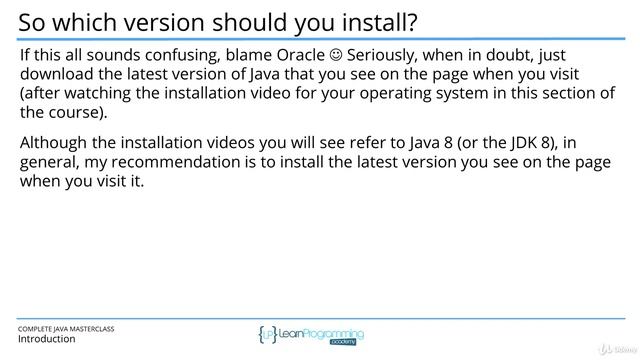 01 Which version of Java should you use смотреть онлайн