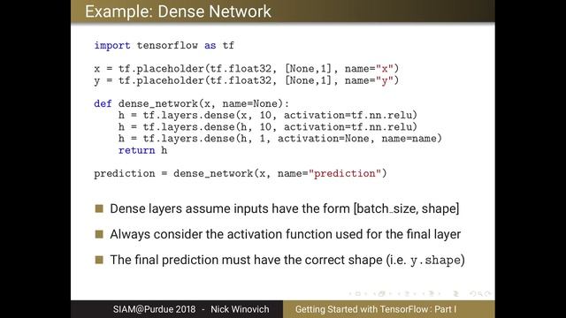 SIAM@Purdue: TensorFlow Workshop 2018 - Getting Started with TensorFlow (Part 1) смотреть онлайн