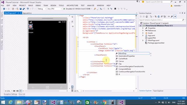 Windows phone Listview add string item | image using xaml | code смотреть онлайн