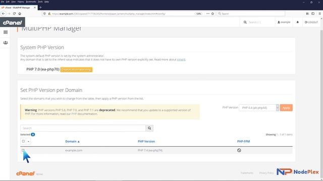 How to reset the PHP Version to the default version in cPanel with NodePlex смотреть онлайн