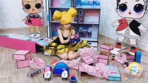 РАСПАКОВКА ДОМИК для кукол ЛОЛ LOL HOUSE  С Городом Игрушек и Вероникой