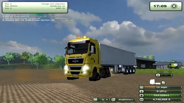 Farming Simulator 2013 manTGX18680_6x6_crawler смотреть онлайн