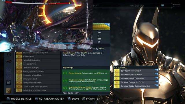Injustice 2 | BEGINNINGS ZERO YEAR GEAR | NEW Batman Epic Gear Set Showcase | Gameplay & Shaders | смотреть онлайн