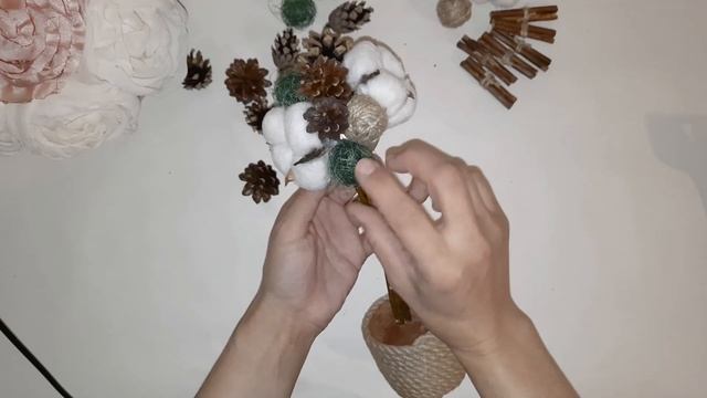 Простой топиарий из природных материалов? Подробный мастер-класс✨ смотреть онлайн