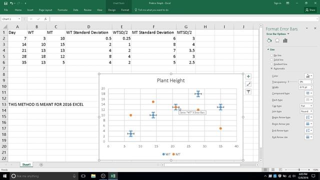 How to make Error Bars for different points in Microsoft Excel 2016 смотреть онлайн