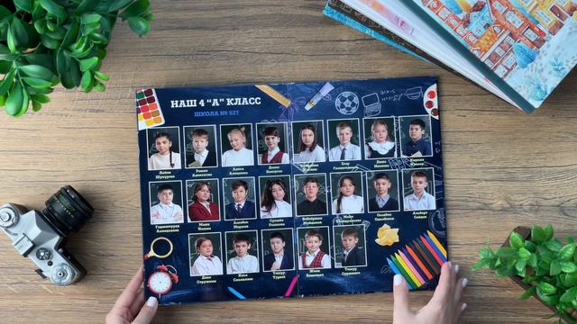 Выпускной альбомы для 4х классов. Дизайн "Мел" (6 страниц) смотреть онлайн