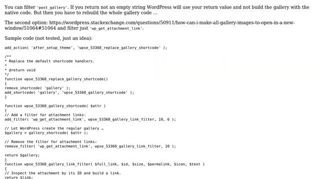 Wordpress: How do i link gallery thumbnails to different url's using the wp native gallery? смотреть онлайн