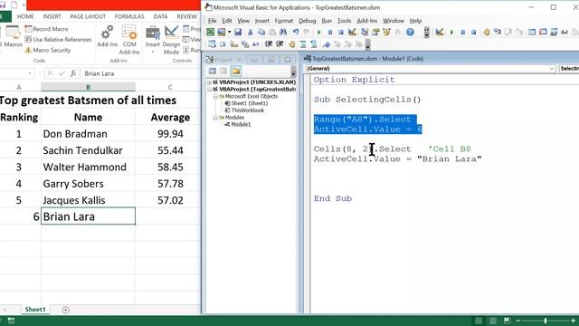 Selecting Cells - Power Programming in VBA Excel - Part 3 - Urdu / Hindi смотреть онлайн