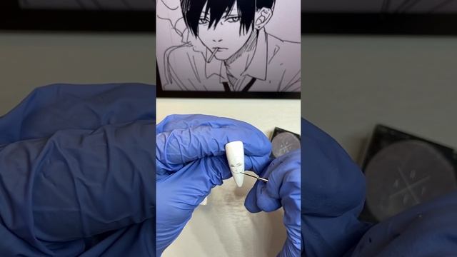 Рисуем аниме на ногтях . Мастер класс человек бензопила смотреть онлайн