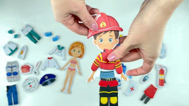El`BascoKIds ET05-008 Магнитная игра-одевашка «Профессии» смотреть онлайн