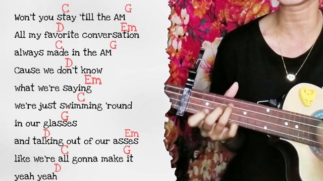 AM - One Direction Ukulele Tutorial (easy chords+ lyrics) смотреть онлайн