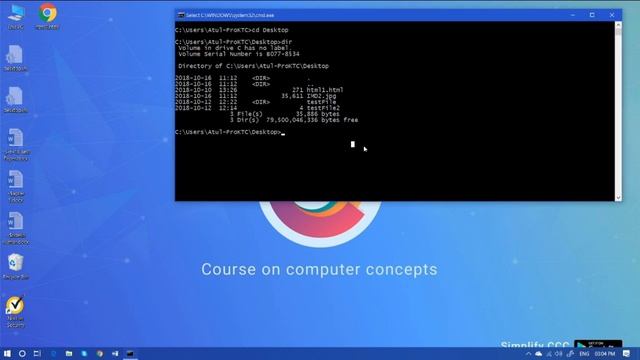 GUI Based Operating System : 7. Command Prompt Basics : CCC Tutorial in English смотреть онлайн