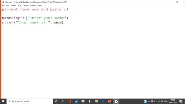 How to take input in Python Hindi | user input in python | how to accept value in python смотреть онлайн