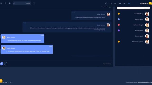 Chatbot RTL Dark Dashboard WebApp Ui Kit Bootstrap 5 Admin Templates смотреть онлайн