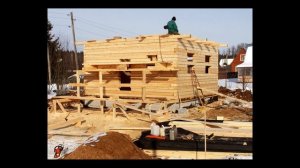 Дом из бруса 6х6м.  Монтаж дома под усадок. Сруб дома под усадок. Как сделать дом из бруса. Срубы.